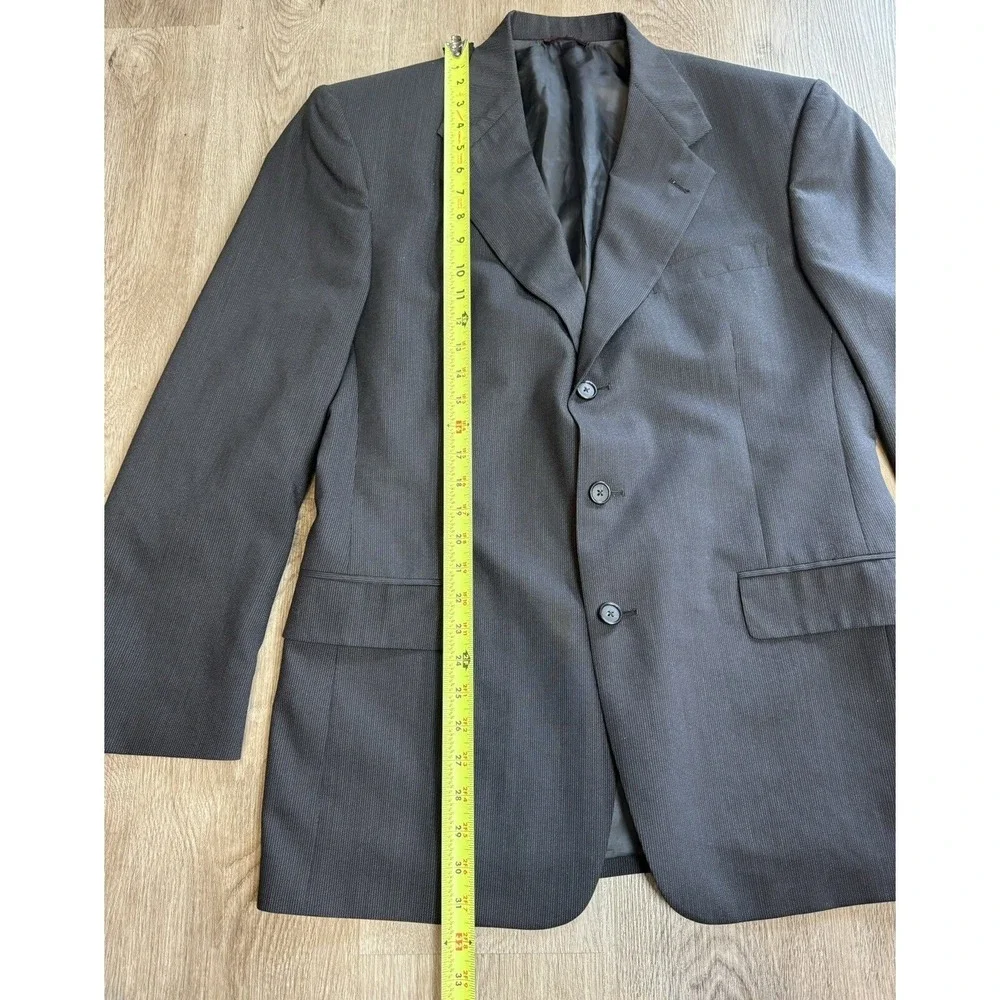 Hart Schaffner Marx Mens Blazer Jacket Sport Coat Charcoal Gray Dillard's 40R